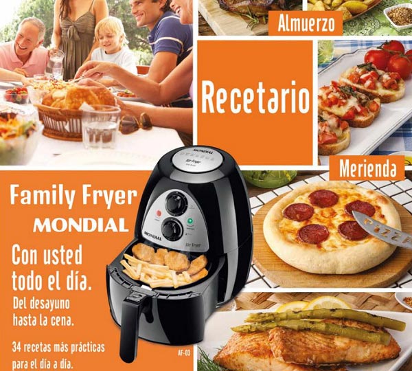 Freidora de aire Mondial español Recetas PDF descargar