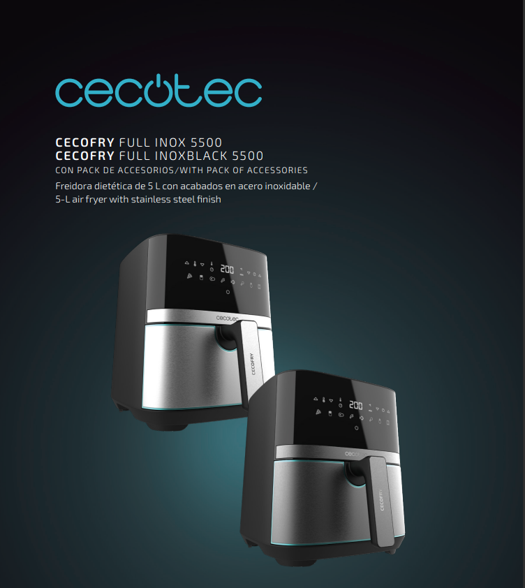 Manual de instrucciones Cecofry Full Inox 5500 Pro