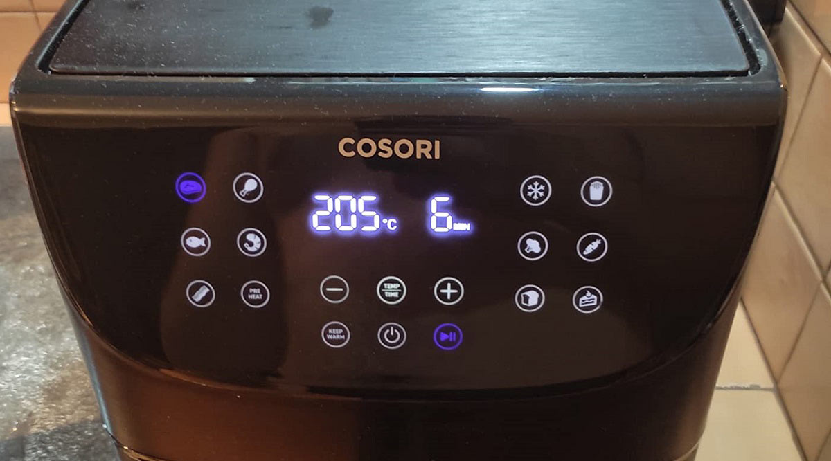 Panel de control de freidora de aire Cosori 5,5L