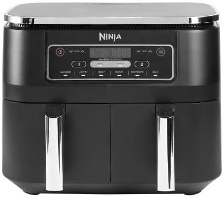 Ninja Foodi Freidora de aire con compartimento doble, 7,6 l